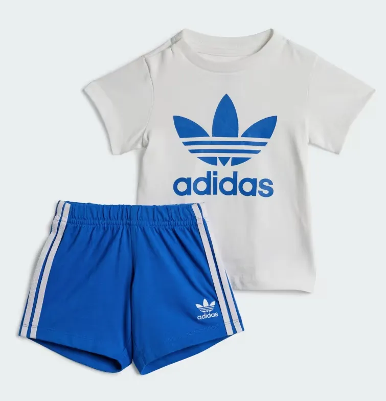 Adidas Ensemble bébé tee-shirt et short Trefoil Royal blue