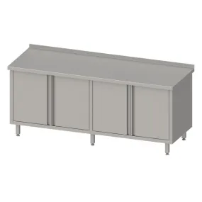 Armoire de travail Stalgast avec portes battantes 2000x600x850mm avec dosseret soudée VAS20601A acheter à bas prix 
