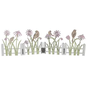 Barriere en bois fleurie 39x12 cm