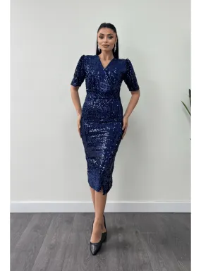 Dark Navy Blue - Evening Dresses