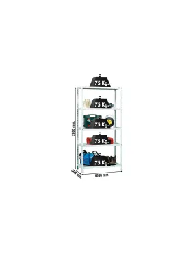 Etagère légère métallique avec vis ADVANTAGE PLUS 5/300 BLANC - 2000x1000x300 75Kg - SIMONRACK