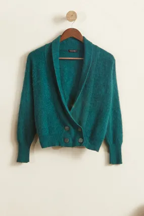 Gilet en angora vert