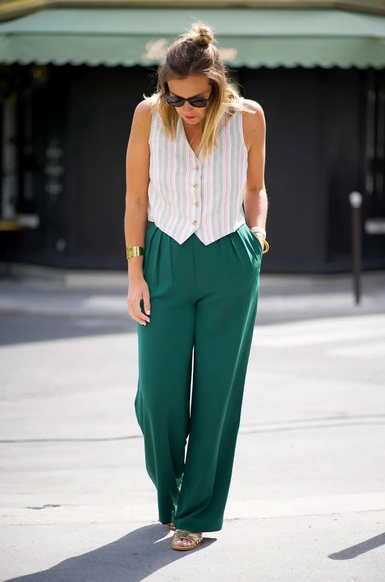 Pantalon Paillon vert