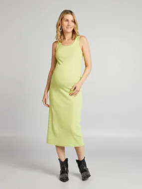 Robe côtelée grossesse - Vert
