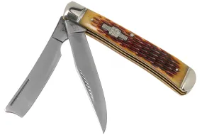  Rough Ryder Razor Trapper Amber Bone RR072 couteau de poche slipjoint